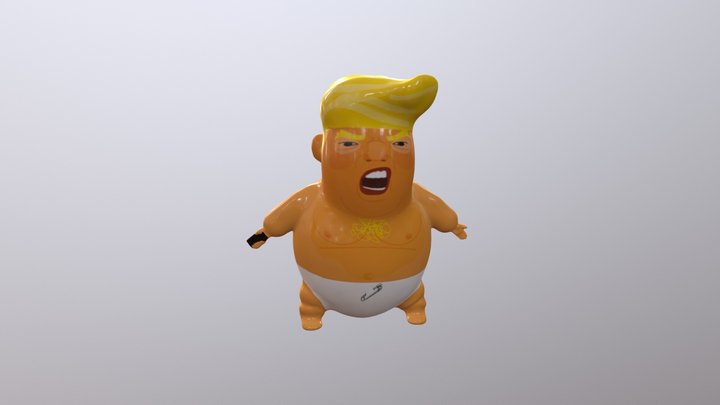 Trump Baby Balloon from the UK protest 3D Model