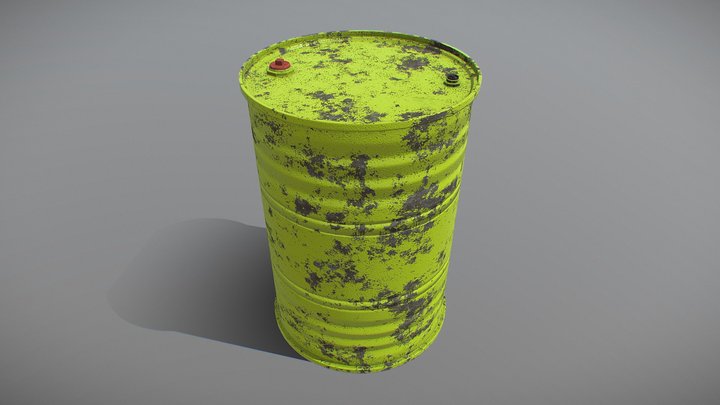 Low Poly Barrel 5