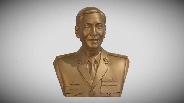 大校胸像雕塑 3D Model