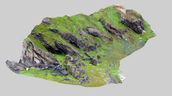 Eileach An Naoimh West Facing 5 Cliffs 3D Model