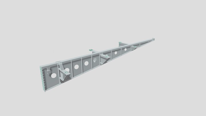 steel welded beam 3D Model