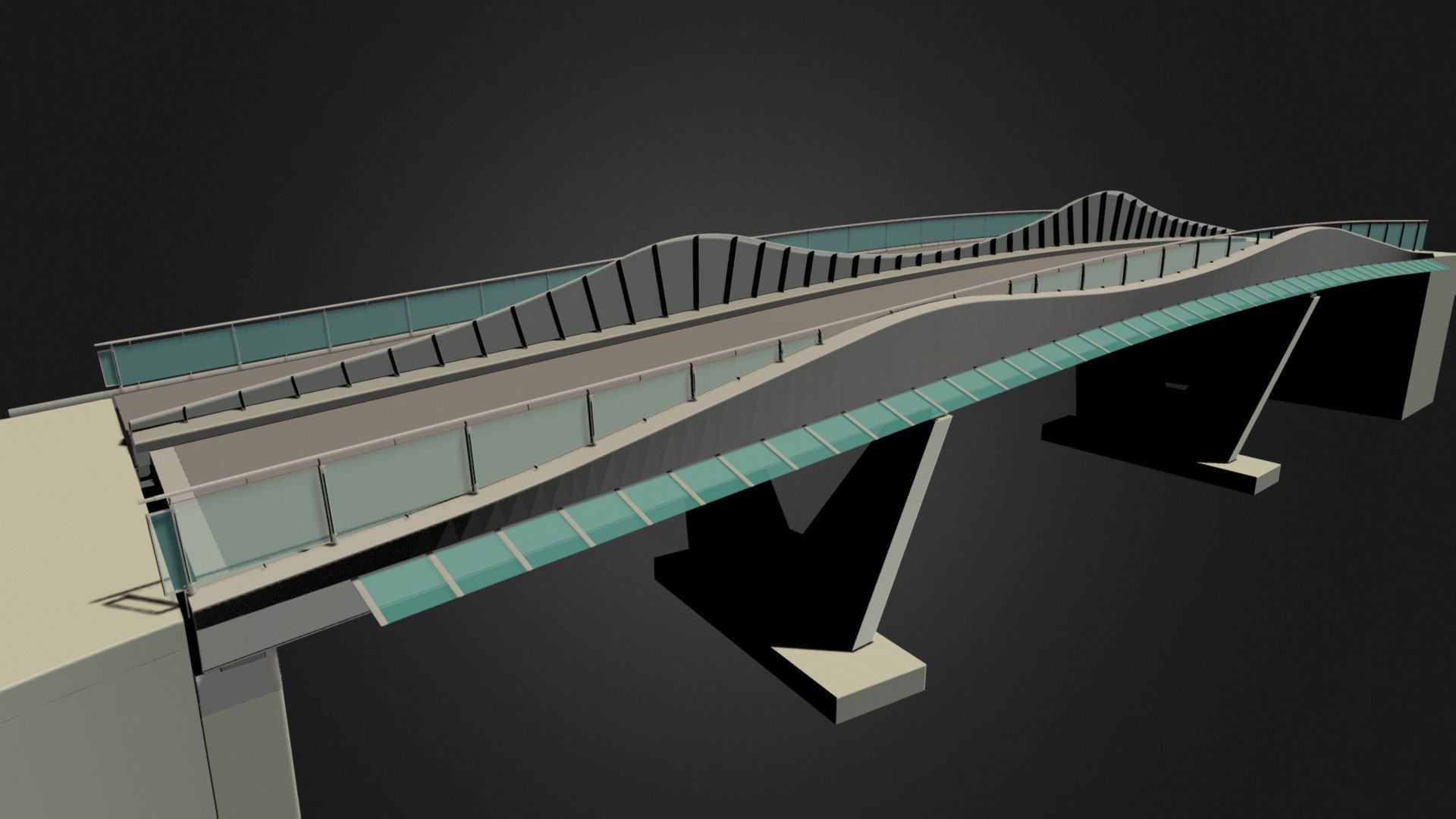 Threespan Steel Bridge 3D model by Buts Construction (SSD.Services
