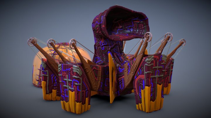 Caretaker - Industrial Bluescreen 3D Model