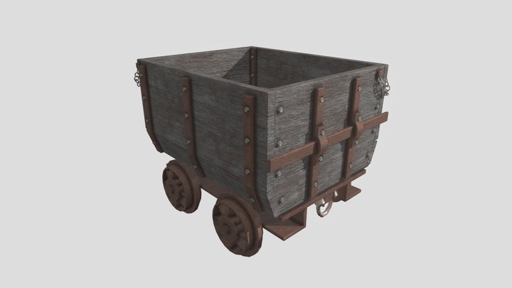 Minecart 3D Model