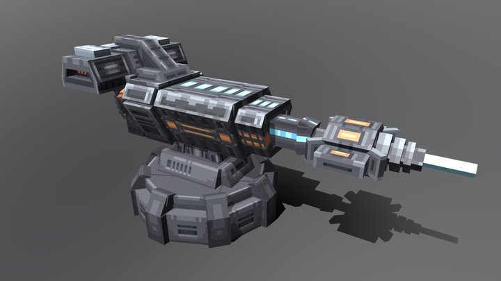 laser cannon defending tower 3D Model