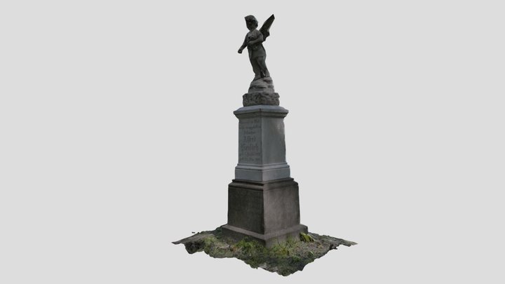 Angel Tombstone 3D Model