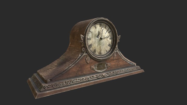Mantle Clock 3D Model