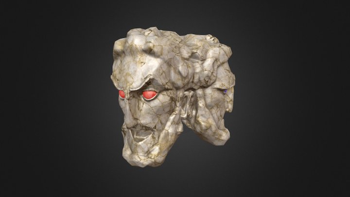 Aurelius Stone Head 3D Model
