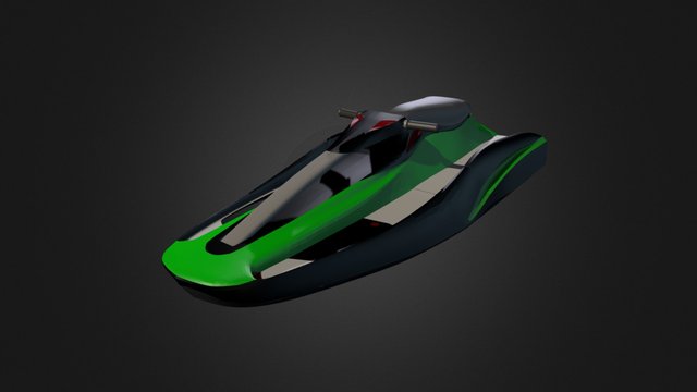 BomBoard- Portable Action Watercraft 3D Model