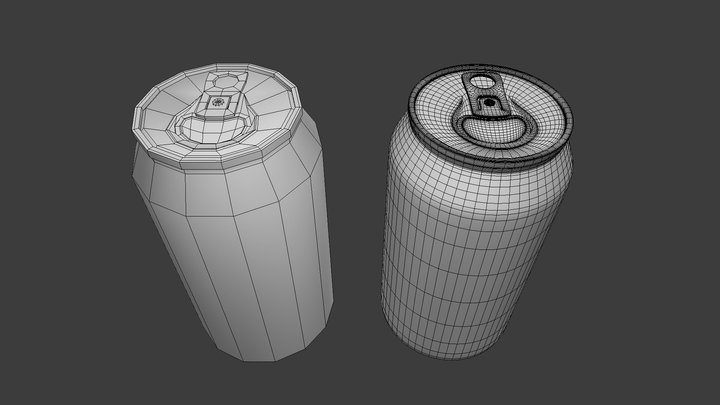 Soda Can LP & HP 3D Model