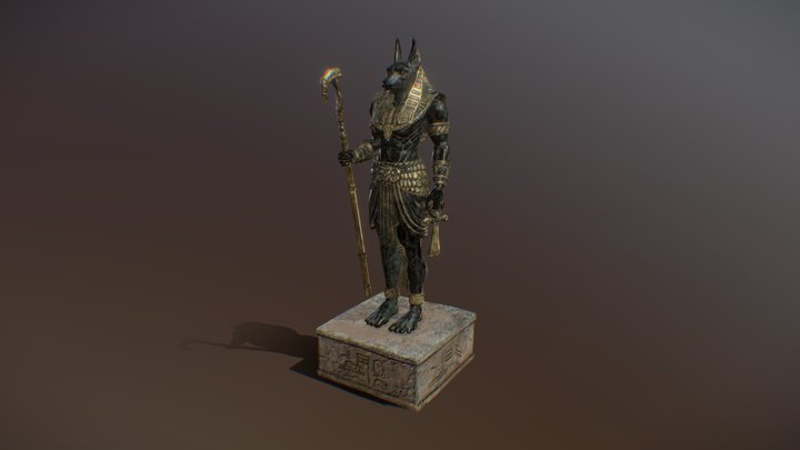 Anubis Statue 3D Model