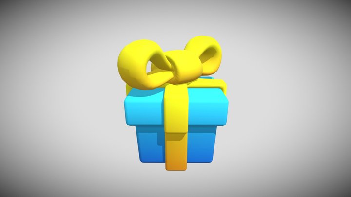 Stylized Gift Box 3D Model