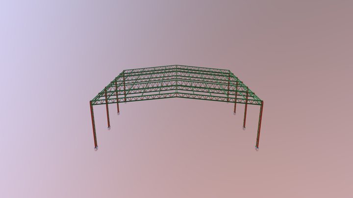 Vista 3D Galpão Minicurso 3D Model