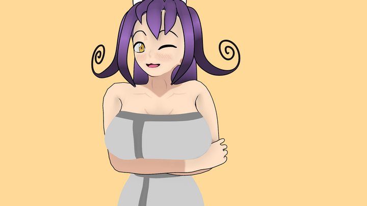 Blair a "monster cat" after the shower 3D Model