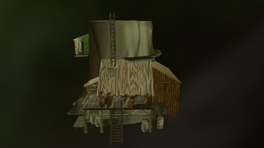 House in Forest-Scene