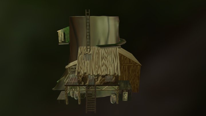 House in Forest-Scene 3D Model