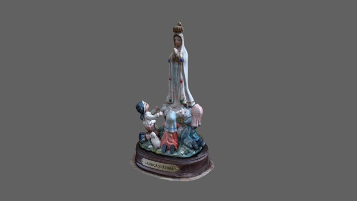 Statue de la vierge Marie 3D Model