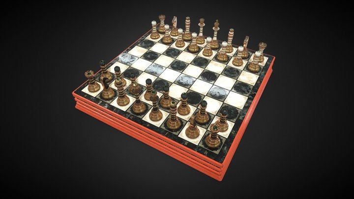 Ornatior Chess Board 3D Model