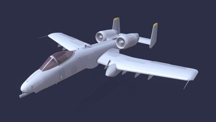 [CW-Draft XYZ School] A-10 Thunderbolt II 3D Model