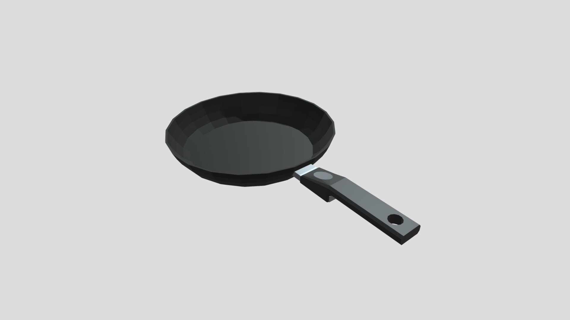 black frying pan - Download Free 3D model by lemateis [abf395e] - Sketchfab