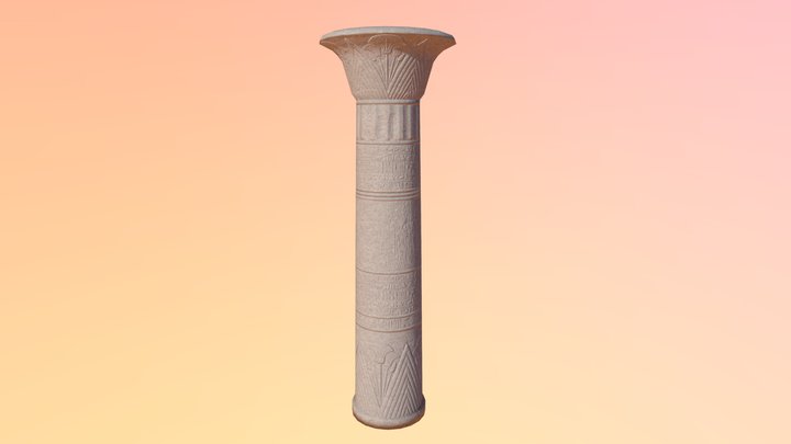 Ancient Egyptian Column 3D Model