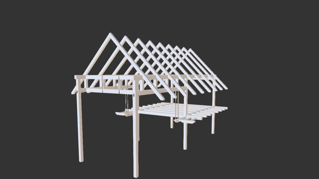 Timber Frame 3D Model