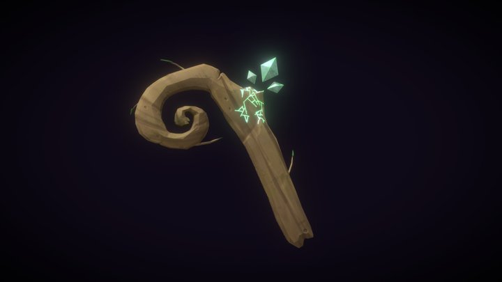 Low Poly Magic Rod 3D Model