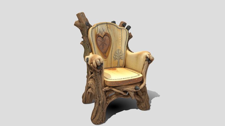 Wooden Chair 3d Model
