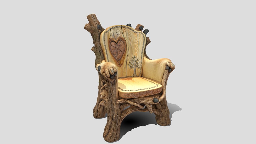 Wooden Chair 3d Model