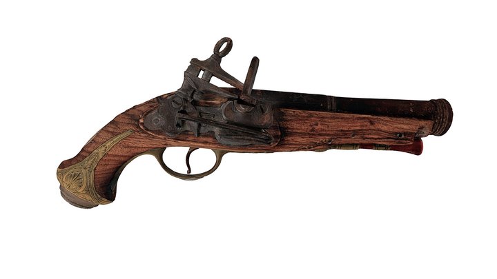 Pistola d'avantcàrrega, c.1775 3D Model