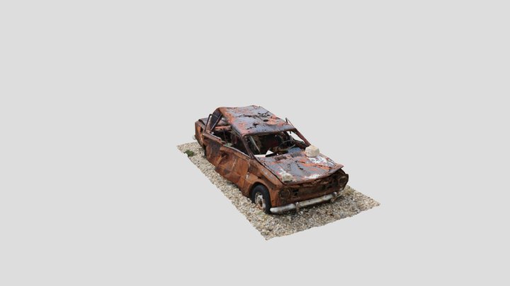 Rusted Carwreck 3D Model