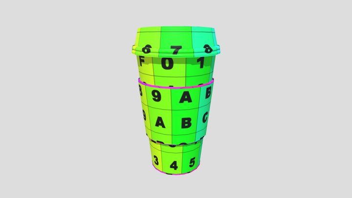 Coffee Cup UV'd 3D Model