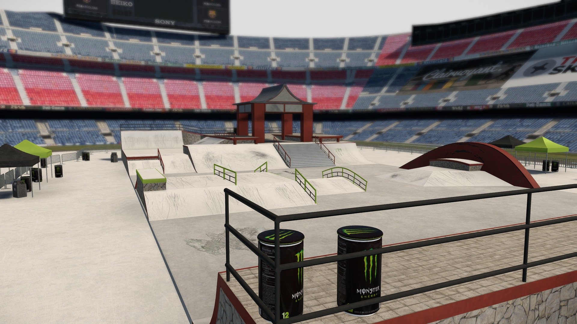 XGames 2023 Chiba, Japan (low poly remake) Buy Royalty Free 3D model