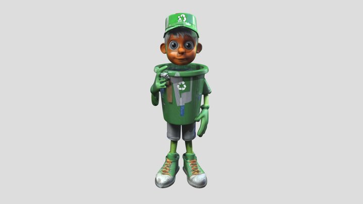 Personaje Reciclaje David Fernández – Kostenloses 3D-Modell STL