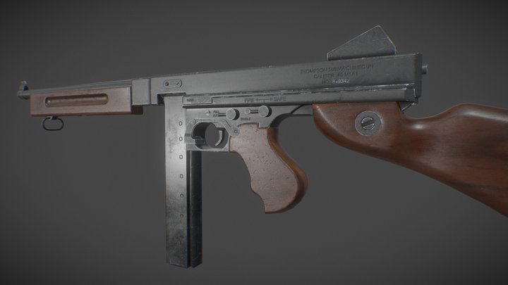 Thompson M1a1 3D Model