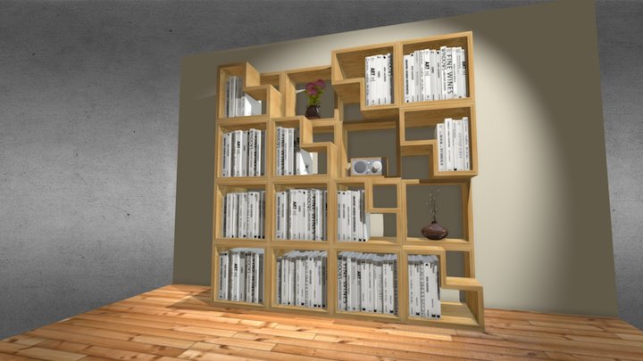Bookshelf for cats 3D Model