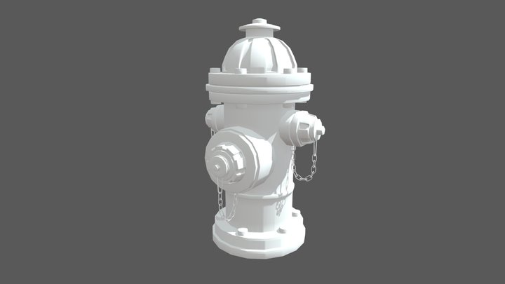 HW 3.2: Fire Hydrant - Low Poly 3D Model