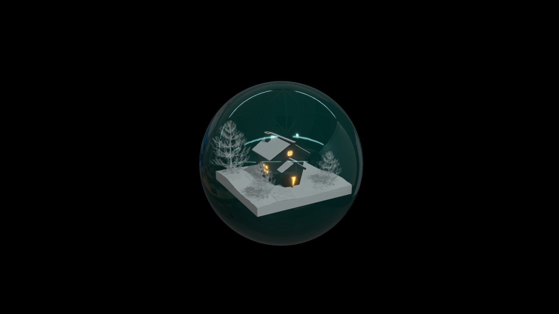 snow-covered cottage