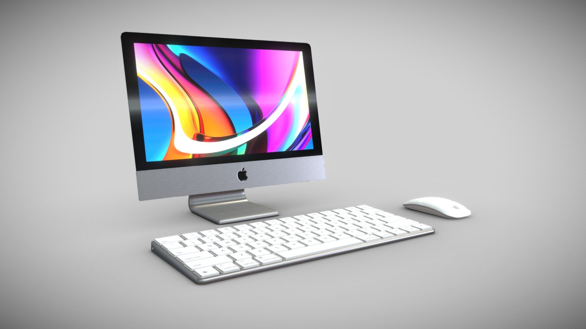 Modern Desktop Computer Setup Low Poly PBR - 3D model by skarian675 ...