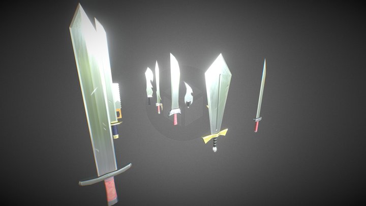 Fantasy Swords (PBR) 3D Model