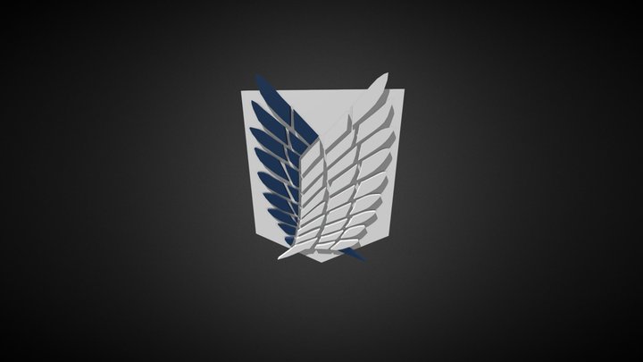 Attack On TiTan LOGO 3D Model