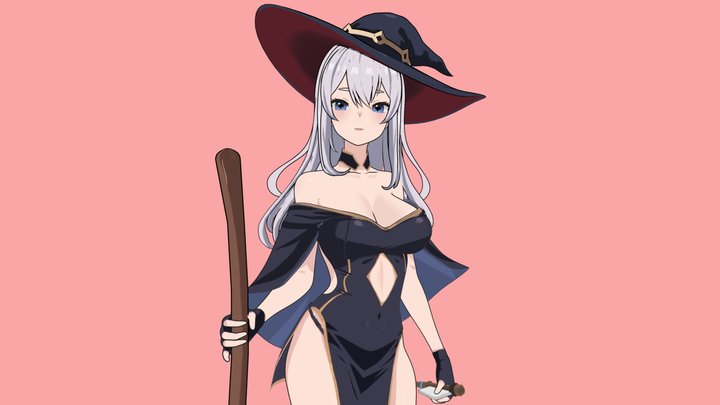 Nami Anime Witch Character - 3D Model 3D Model