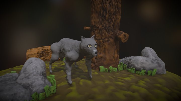 Mod_13_Land_Animal_Scene_Final 3D Model