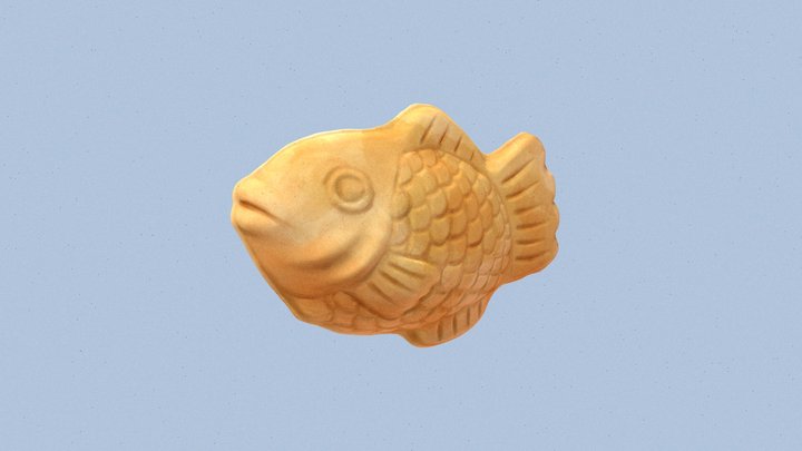 Taiyaki Watercolour 3D Model