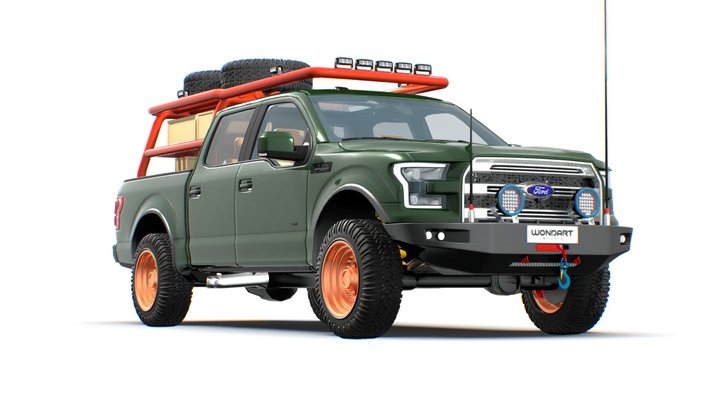 Ford F-150 Platinum Off-road Country Vehicle 3D Model