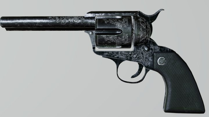 Colt .45 Peacemaker 3D Model