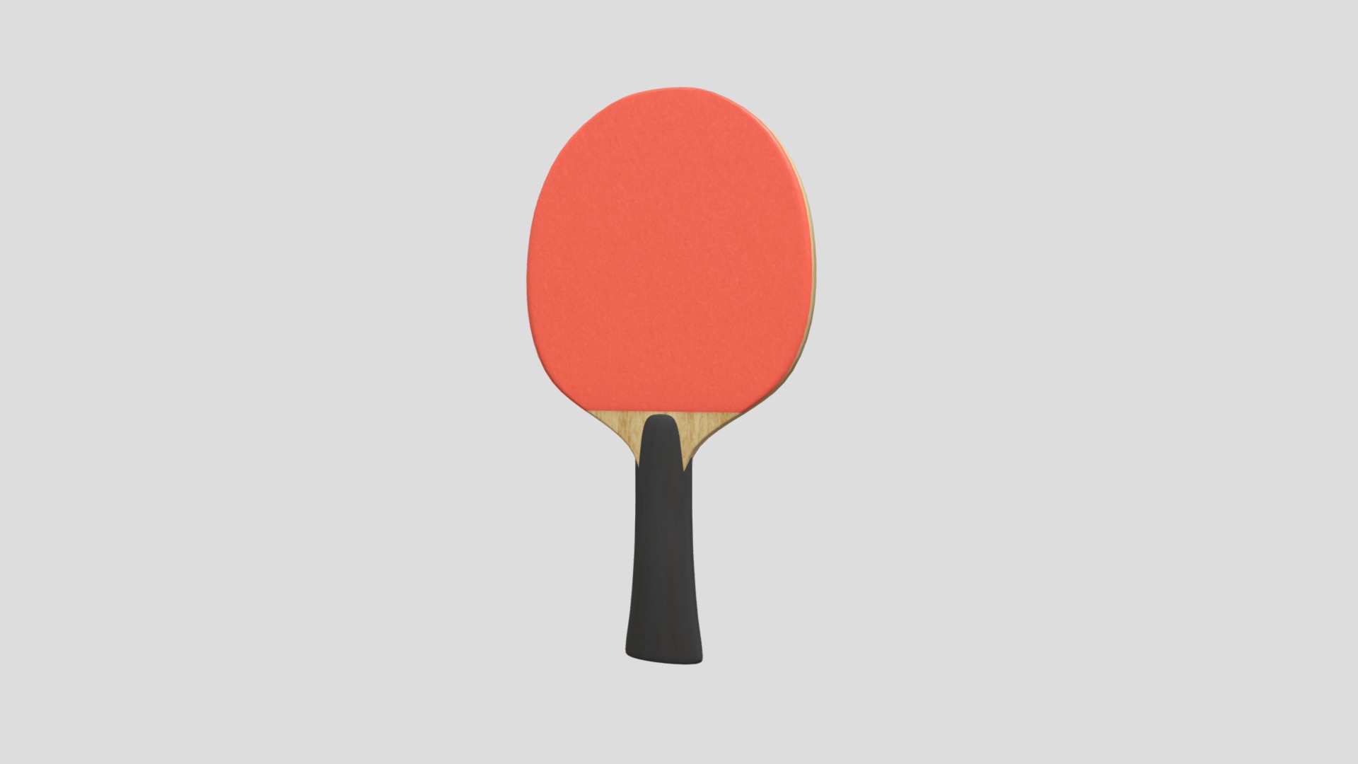 3D model Table Tennis Bat - This is a 3D model of the Table Tennis Bat. The 3D model is about a red and yellow balloon.