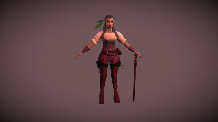Village Character - Brothel Madam 3D Model