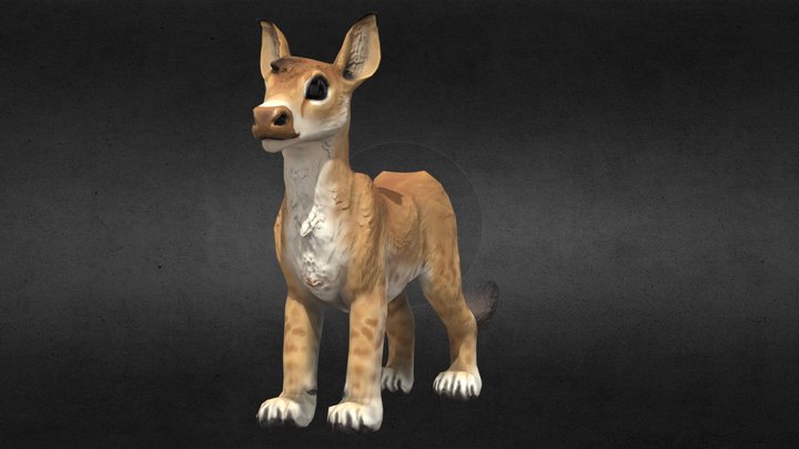 Lion Calf - Game Res 3D Model