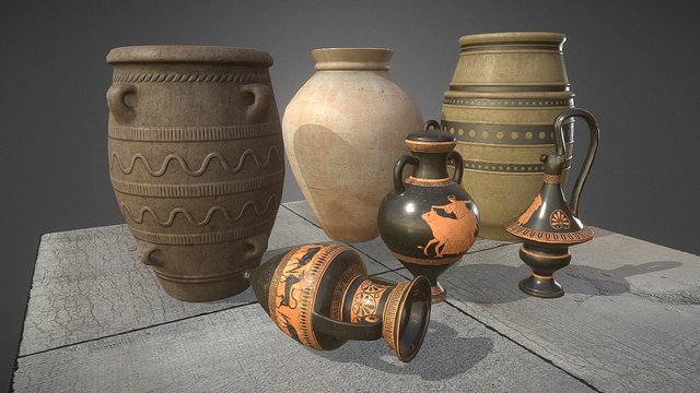 Ancient Vases 3D Model
